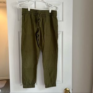 Calvin Klein Jeans green linen blend pants, size 4
